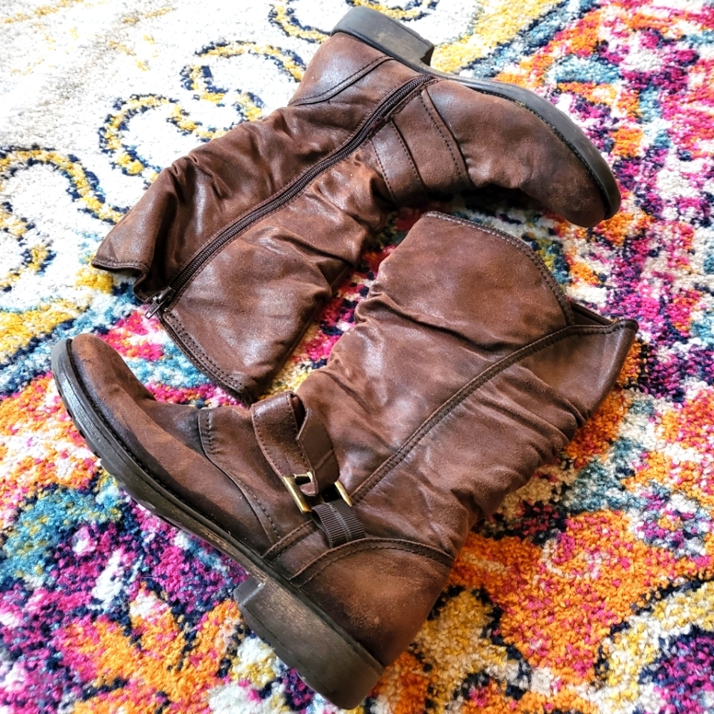 BareTraps Brown Moto Boots